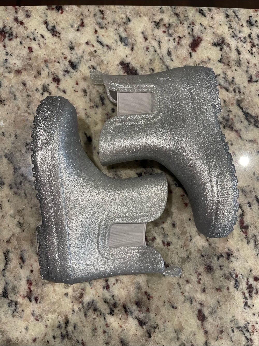 GAP Toddler Silver Glitter Rain Boot (9T/10T) NWOT